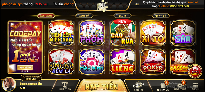 Game bài đổi thưởng Rikwin - Sân chơi ăn tiền hàng đầu dành cho người chơi Việt Nam